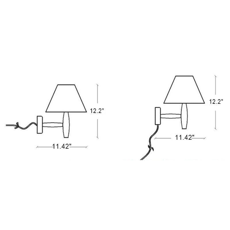 European Minimal Glass Solid Wood 1-Light Wall Sconce Lamp