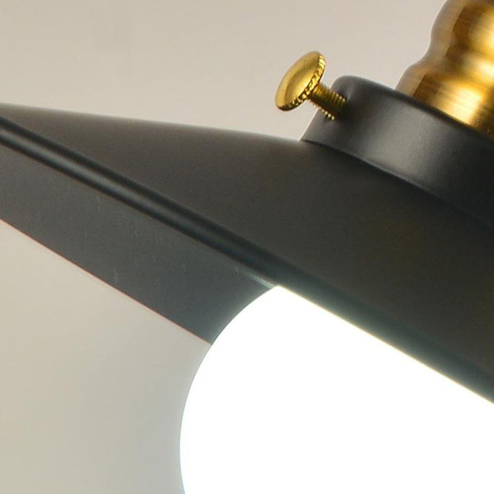 Contemporary Industrial Iron Round Barn 1-Light Pendant Light For Living Room &amp; Bedroom