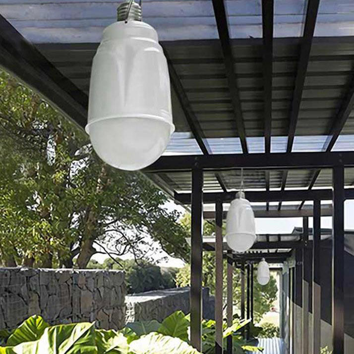 Modern Minimalist ABS Round Bulb-shaped Solar Waterproof LED Camping Emergency Light For Outdoor