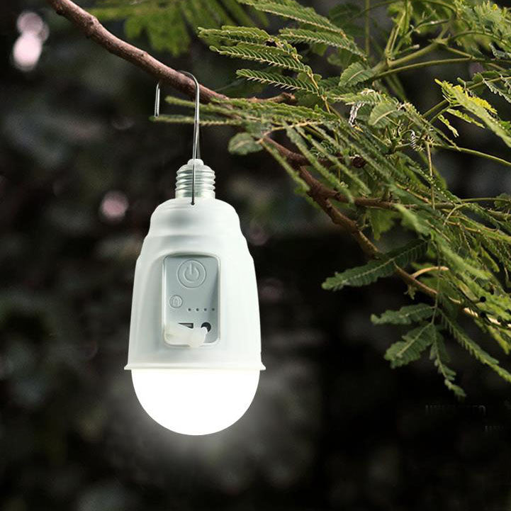 Modern Minimalist ABS Round Bulb-shaped Solar Waterproof LED Camping Emergency Light For Outdoor