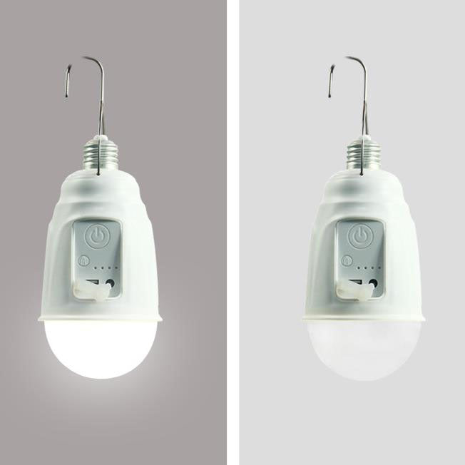 Modern Minimalist ABS Round Bulb-shaped Solar Waterproof LED Camping Emergency Light For Outdoor