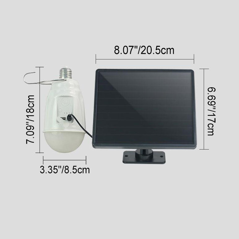 Modern Minimalist ABS Round Bulb-shaped Solar Waterproof LED Camping Emergency Light For Outdoor