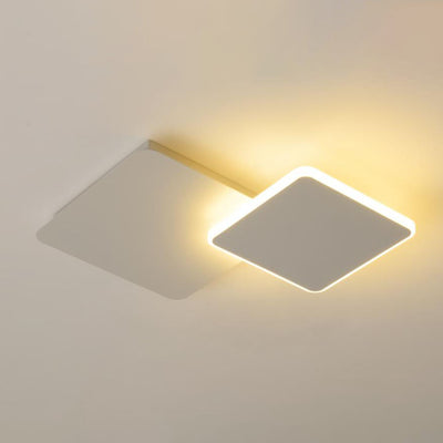 Nordic Minimalist Round Square Geometric LED Flush Mount Ceiling Light