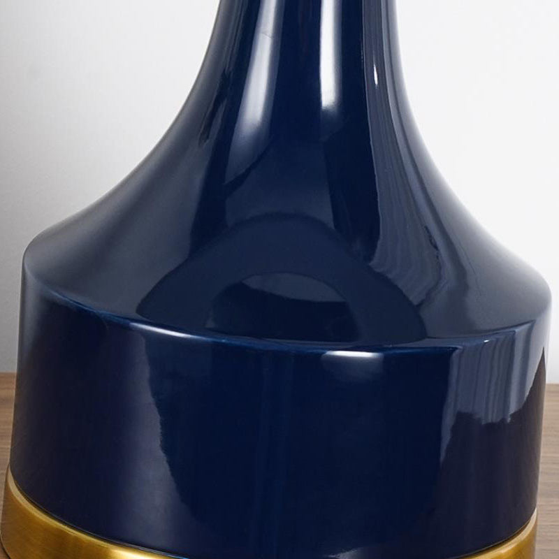 Modern Light Luxury Fabric Cylinder Water Drop Jar 1-Light Table Lamp