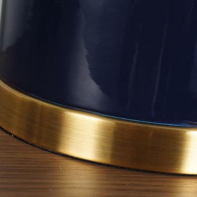 Modern Light Luxury Fabric Cylinder Water Drop Jar 1-Light Table Lamp