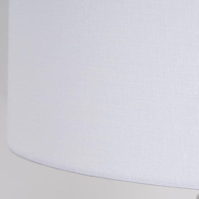 Lámpara de mesa de 1 luz con tambor de tela y jarra de cerámica en blanco y negro minimalista moderno 