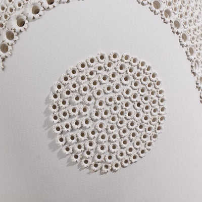 Lámpara de mesa de 1 luz con tambor de tela y jarra de cerámica en blanco y negro minimalista moderno 