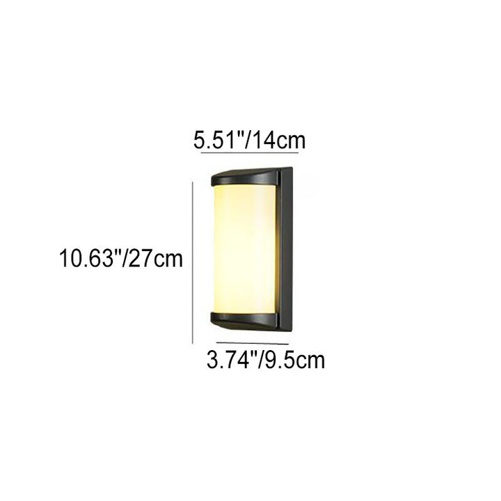 Modern Outdoor Half Cylindrical Aluminum Waterproof Patio LED Wall Sconce Lamp