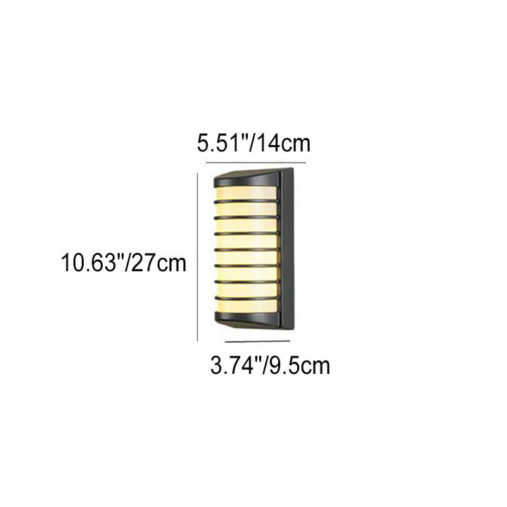 Modern Outdoor Half Cylindrical Aluminum Waterproof Patio LED Wall Sconce Lamp