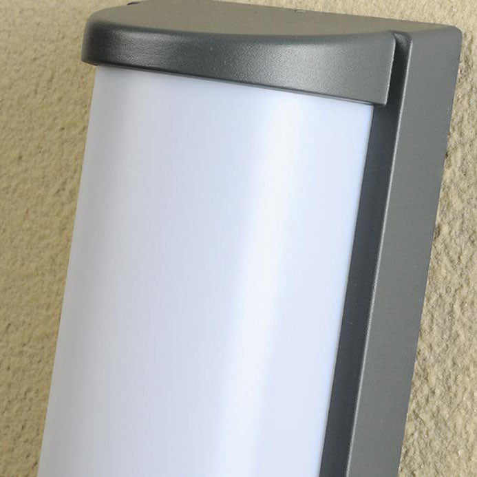 Modern Outdoor Half Cylindrical Aluminum Waterproof Patio LED Wall Sconce Lamp
