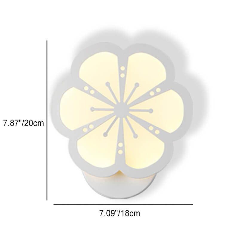 Moderne minimalistische Pflaumendesign-Acryl-LED-Wandleuchte 