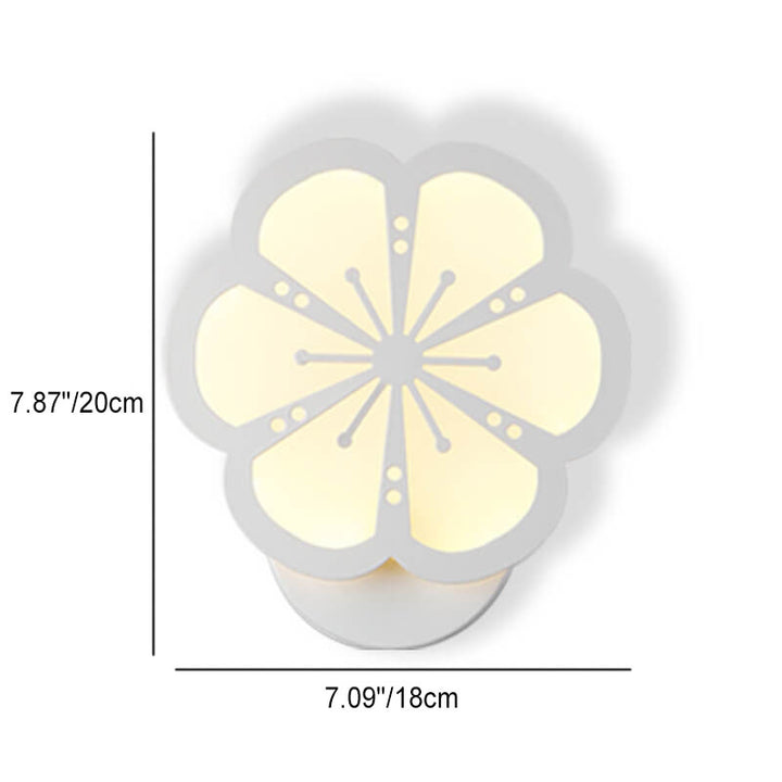 Moderne minimalistische Pflaumendesign-Acryl-LED-Wandleuchte 