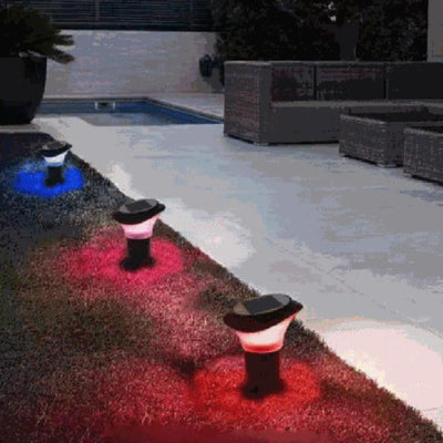 ضوء المناظر الطبيعية LED ABS رأس عمود مائل خارجي للطاقة الشمسية 
