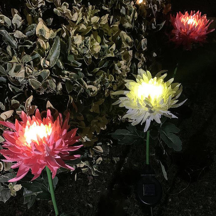 Outdoor Solar Waterproof Simulation Chrysanthemum Decorative LED Lawn Insert Landscape Light