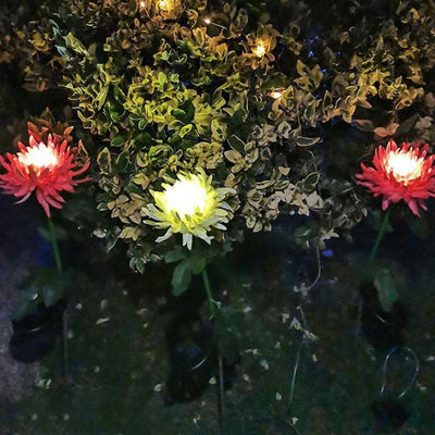Outdoor Solar Waterproof Simulation Chrysanthemum Decorative LED Lawn Insert Landscape Light