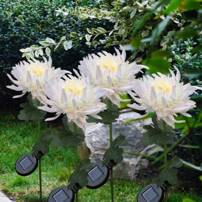 Outdoor Solar Waterproof Simulation Chrysanthemum Decorative LED Lawn Insert Landscape Light