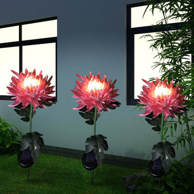 Outdoor Solar Waterproof Simulation Chrysanthemum Decorative LED Lawn Insert Landscape Light