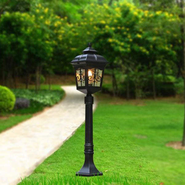 Luz de Paisaje de Césped Exterior de 1 Luz con Flecha Cuadrada de Flor Impermeable Industrial 
