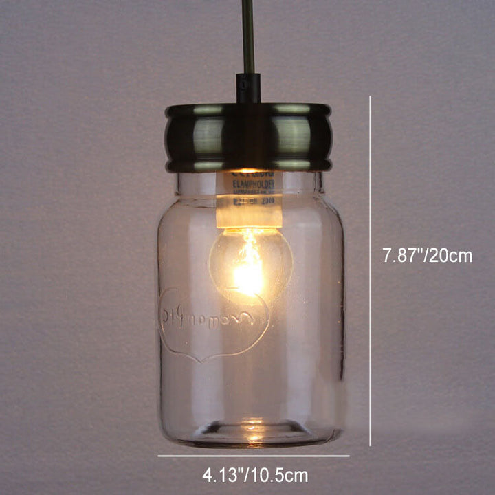 Nordic Retro Aluminium Glasflaschenschirm 1 Licht Pendelleuchte 
