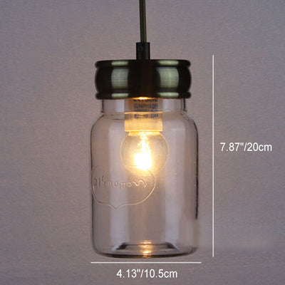 Nordic Retro Aluminium Glasflaschenschirm 1 Licht Pendelleuchte 