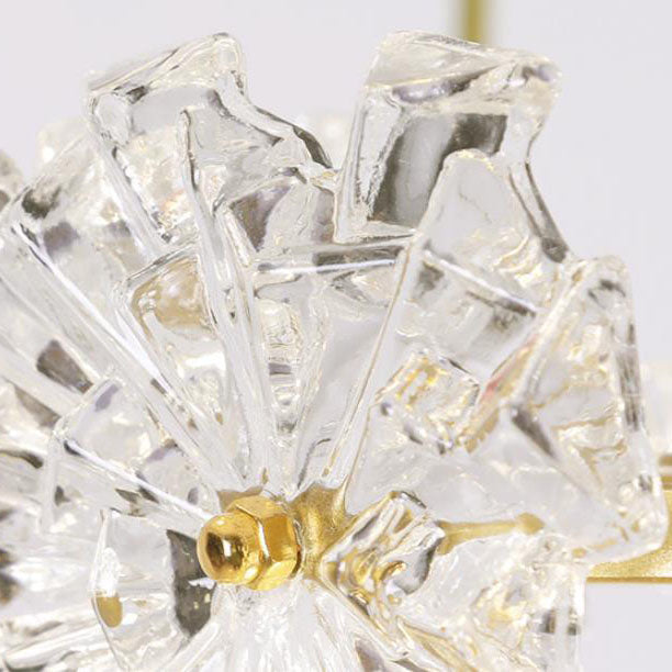 French Modern Luxury Crystal Glass 3-Light Chandelier