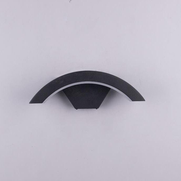 Lámpara de Aplique de Pared LED Curva de Aluminio Acrílico Impermeable para Exteriores Moderna 