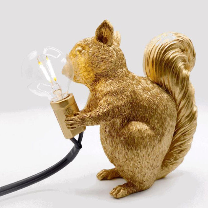 Contemporary  Creative Resin Squirrel 1-Light Decoration Table Lamp for Living Room