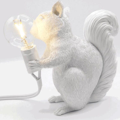 Vintage Creative Resin Squirrel 1-Light Decoration Table Lamp