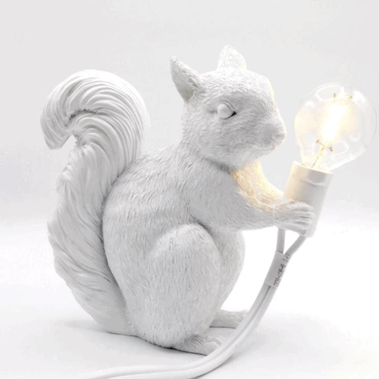 Contemporary  Creative Resin Squirrel 1-Light Decoration Table Lamp for Living Room