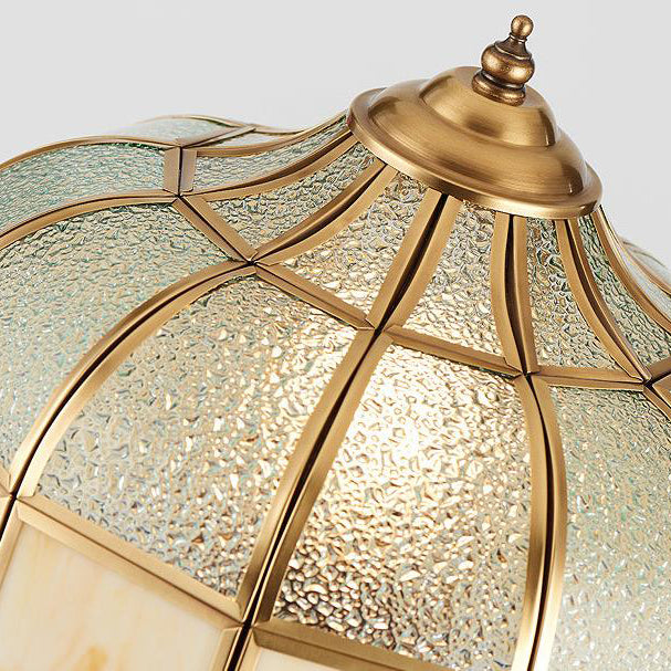 Lampe de table à 1 lumière ange en verre et cuivre créatif vintage 