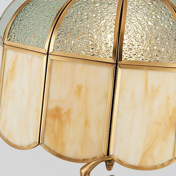 Lampe de table à 1 lumière ange en verre et cuivre créatif vintage 
