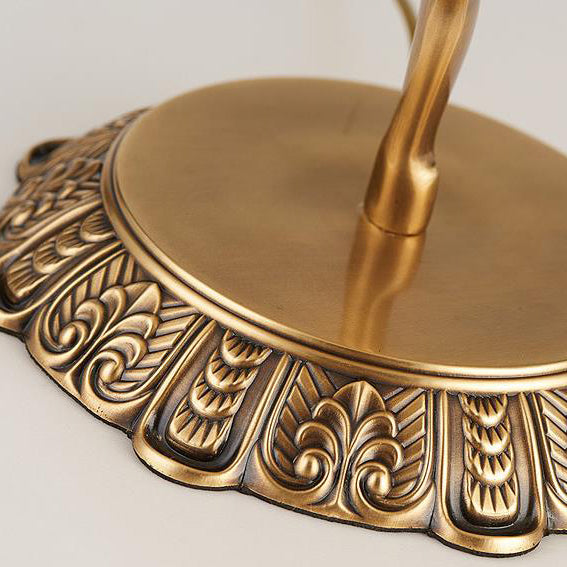 Lampe de table à 1 lumière ange en verre et cuivre créatif vintage 