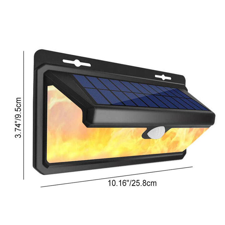 Modern Minimalist ABS PS Solar Flame Trapezoid Sensor LED Patio Wall Sconce Lamp For Outdoor