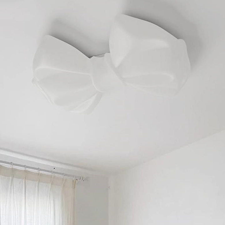 Contemporary Creative Bow Iron PE LED Flush Mount Ceiling Light For Bedroom