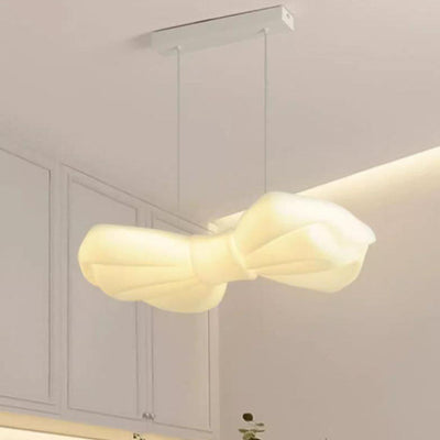 Contemporary Creative Bow Iron PE LED Island Light Pendant Light For Dining Room