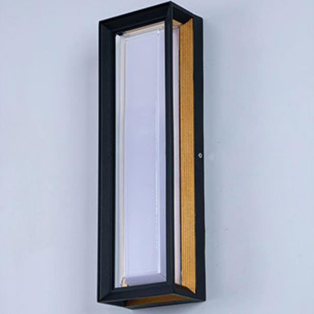 Applique Murale Carrée en Aluminium Imperméable Contemporaine avec LED pour Patio Extérieur 