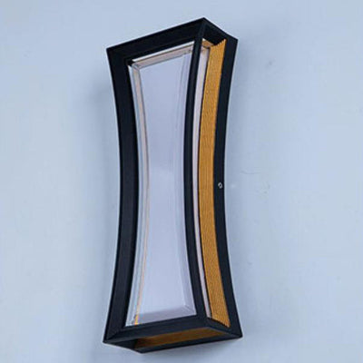 Applique Murale Carrée en Aluminium Imperméable Contemporaine avec LED pour Patio Extérieur 