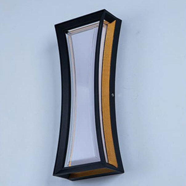 Applique Murale Carrée en Aluminium Imperméable Contemporaine avec LED pour Patio Extérieur 