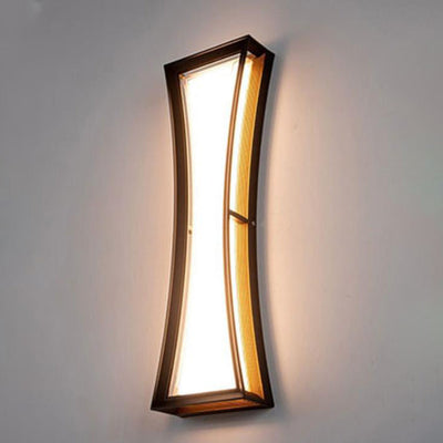 Applique Murale Carrée en Aluminium Imperméable Contemporaine avec LED pour Patio Extérieur 