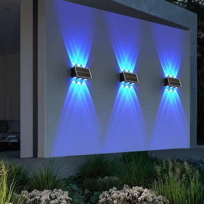 Contemporary Industrial Solar Waterproof ABS Column LED Wall Sconce Lamp For Outdoor Patio