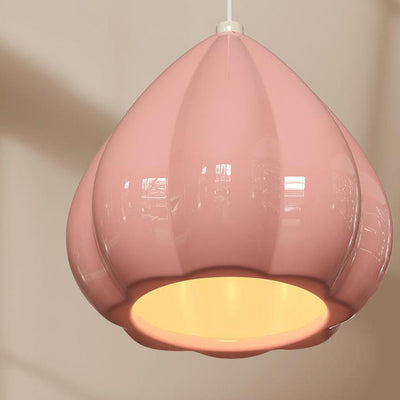 Moderne Minimaliste Crème Triangle Aluminium Résine Suspension 1-Lumière Pour Chambre 