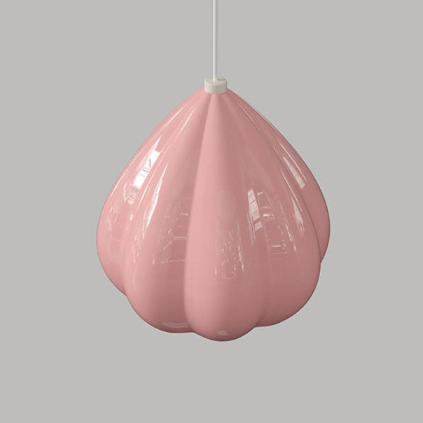 Moderne Minimaliste Crème Triangle Aluminium Résine Suspension 1-Lumière Pour Chambre 