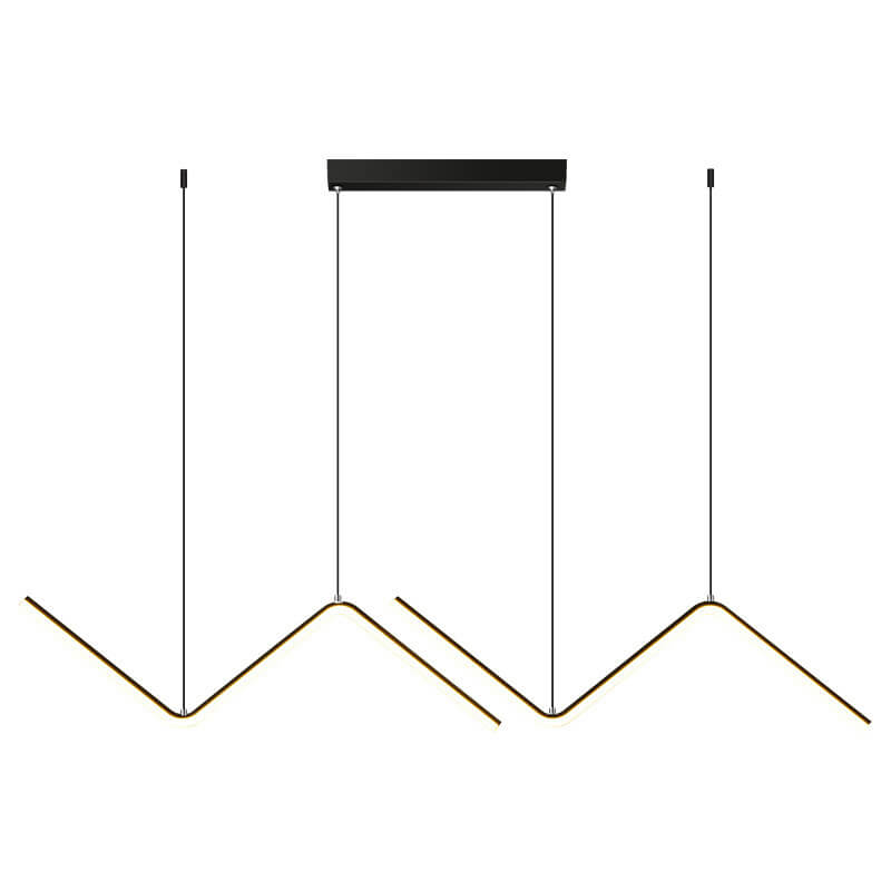 Moderne minimalistische LED-Hängeleuchte in N-Form aus Aluminium und Silikon für das Esszimmer 