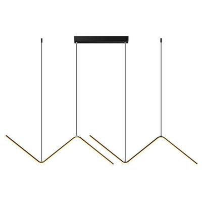 Minimalist Line 2-Light N Shaped LED Pendant Light