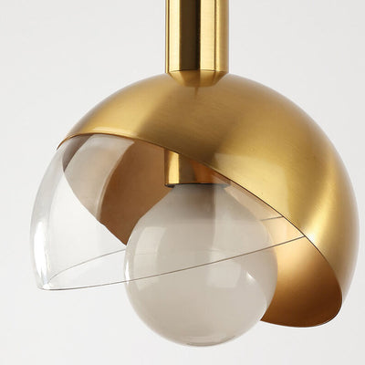 Minimalist Golden Metal Globe 1-Light Pendant Light