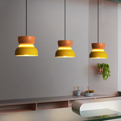 Luminaire suspendu à DEL à 1 lumière Macaron coloré nordique 