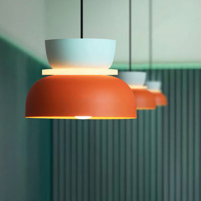 Luminaire suspendu à DEL à 1 lumière Macaron coloré nordique 
