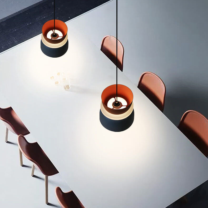 Luminaire suspendu à DEL à 1 lumière Macaron coloré nordique 