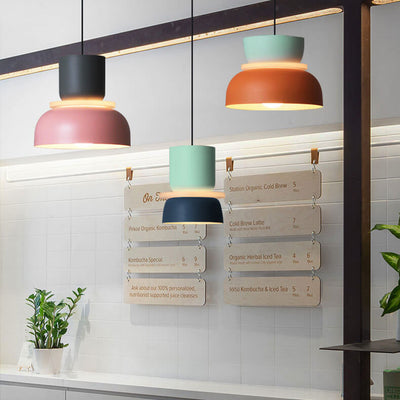 Luminaire suspendu à DEL à 1 lumière Macaron coloré nordique 
