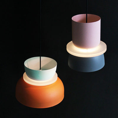 Luminaire suspendu à DEL à 1 lumière Macaron coloré nordique 